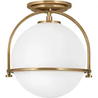 HINKLEY LED Plafondlamp Somerset | 1X E27 Max 60W | Dimbaar | Heritage Brass