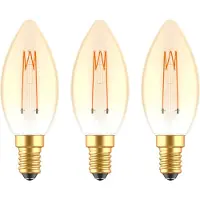Proventa LED Filament lamp E14 - ‚åÄ 35 mm - Dimbaar - Warm wit - 3 x Vintage LED kaarslamp