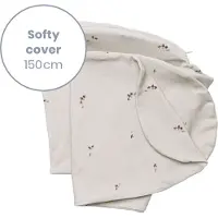 Doomoo Softy Hoes – Vervanghoes voor Voedingskussen Softy – Biologisch katoen – 150 cm – Mushrooms