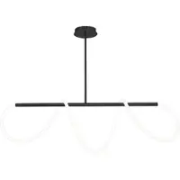 Toolight App856-cp Lange Zwarte Led Plafondlamp
