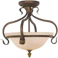 Elstead Lighting LED Plafondlamp Sonoma Valley | 3X E27 Max 60W | Dimbaar | Aged Tortoise Shell