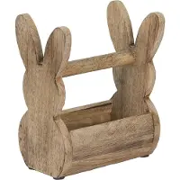 Clayre & Eef Houten kistje konijn 16x12x25 cm hout opbergkistje