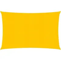 vidaXL Zonnezeil 160 g/m² rechthoekig 3,5x4,5 m HDPE geel