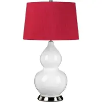 Elstead Lighting LED Tafellamp ISLA | 1X E27 Max 60W | Polished Nickel, White, Red