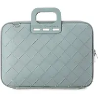 Bombata Intrecciato 15 / 16 inch Laptoptas Unisex - Vlechtpatroon - Lichtblauw