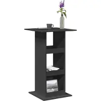 vidaXL Bartafel met opbergruimte 60x60x102 cm bewerkt hout zwart