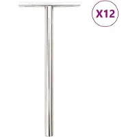 vidaXL Zwevende plankdragers 12st onzichtbaar Ø10x150 mm koolstofstaal