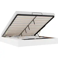 vidaXL Bedframe zonder matras 160x200 cm kunstleer wit