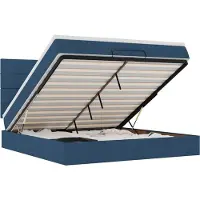 vidaXL Ottoman bed met matras 180x200cm stof blauw