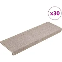 vidaXL Trapmatten 30 st 65x21x4 cm Taupe Rechthoekige Rand