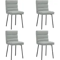 vidaXL Eetkamerstoelen 4 st fluweel lichtgrijs
