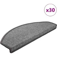 vidaXL Trapmatten 30 st 65x24x4 cm Donkergrijs Halfrond Groot