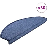 vidaXL Trapmatten 30 st 65x24x4 cm Blauw Halfrond Groot