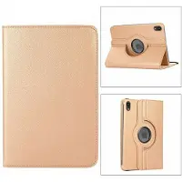 Ntech Tablet Hoes geschikt voor iPad Mini 7 (A17 Pro 2024) hoes 360° draaibare Bookcase - Goud