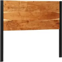 vidaXL Hoofdeinde 120 cm massief hout acacia en ijzer