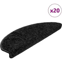 vidaXL Trapmatten 20 st 65x21x4 cm Zwart Halfrond Groot