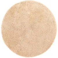 vidaXL Hoogpolig vloerkleed NAVARRA 100x100 cm polyester beige