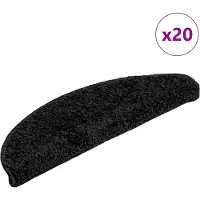 vidaXL Trapmatten 20 st 56x17x3 cm Zwart Halfrond