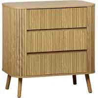 Sweeek Ladekast met 3 laden, natuurlijke gestreepte afwerking, B 80x D 45 H 80cm