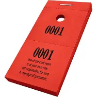 Combicraft garderobebonnen cloakroom at own risk rood - 1000 stuks