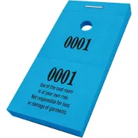 Combicraft garderobebonnen cloakroom at own risk blauw - 1000 stuks