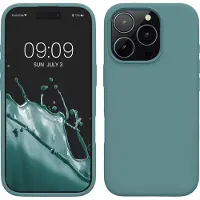 Kwmobile telefoonhoesje geschikt voor Apple iPhone 16 Pro - Hoesje met siliconen coating - Smartphone case in Arctische nacht