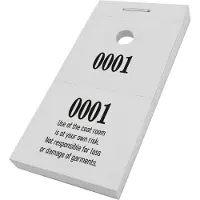 Combicraft garderobebonnen cloakroom at own risk licht grijs - 1000 stuks