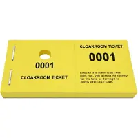 Combicraft garderobebonnen coat room at own risk geel - 1000 stuks
