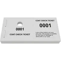 Combicraft garderobebonnen coat check at own risk licht grijs - 1000 stuks