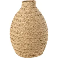 J-Line vaas Gevlochten - zeegras - naturel - large - 60 cm hoog