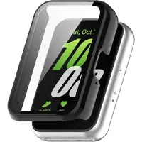 Strap-it Hard case hoesje met glazen screen protector - geschikt voor Samsung Galaxy Fit 3 (zwart)