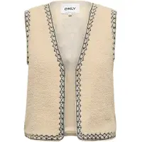 ONLY ONLSVEA TEDDY EMB. WAISTCOAT CS OTW Dames Gilet - Pumice Stone