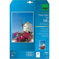 Sigel inkjetpapier A4 125grs Foto papier pak a 25 vel hoogglans hoogwit