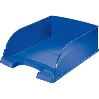 Leitz corbeille à courrier plus jumbo, a4, polystyrène, bleu noir