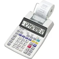 Sharp EL 1750 V Bureaurekenmachine met printer Wit Aantal displayposities: 12 werkt op batterijen, werkt op het lichtnet (optioneel) (b x h x d) 230 x 52 x 230
