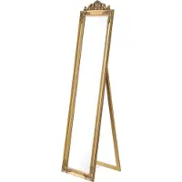 En.casa Spiegel vrijstaand met barok lijst verstelbaar 160x40 cm goud