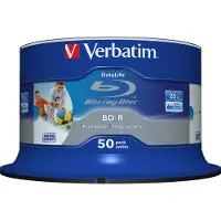 Verbatim 43812 Blu-ray BD-R SL disc 25 GB 50 stuk(s) Spindel Bedrukbaar