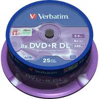 Verbatim DVD+R DL 8.5 GB 25 Stuks