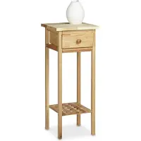 Relaxdays - bijzettafel met lade - console tafel - telefoontafel - walnoot hout