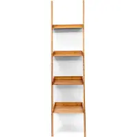 Relaxdays Rekken, Ladderplank bamboe 4-etage (44 x 37 x 176 cm)