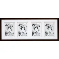 Deknudt multifotolijst - bruin - passe-partout - 4 foto's 10x15