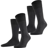 Falke Sokken Men Happy Anthracite Melange (2-Pack)-Schoenmaat 43 - 46