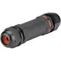 Goobay Waterdichte Kabel Connector - 10 centimeter - IP68 - Zwart