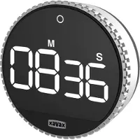 Xavax Rotatie, Keuken wekker, Zilver, Zwart