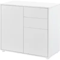 En.casa Commode Paarl druk en open 74x79x36 cm wit mat