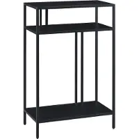 En.casa Console tafel Kumlinge metaal 85x55x30 cm zwart []