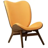 UMAGE A Conversation Piece Loungestoel Hoog Dark Oak | Tangerine