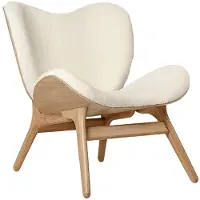 UMAGE A Conversation Piece Loungestoel Laag Oak | Teddy White