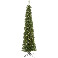 Everlands Pencil boom prelit H240 D70 cm groen/wit Everlands