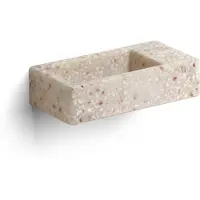 Clou Flush 3 fontein 36cm, rechts, gerecycleerd, terra licht PE
